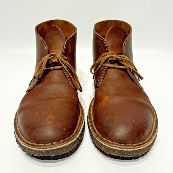 Clarks Originals Desert Boot Chukka Brown Leather Crepe Soles Men’s Size 9M main image 6